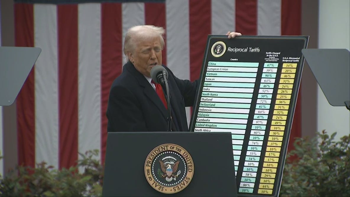 President Trump announces long list of tariffs during Liberation Day speech